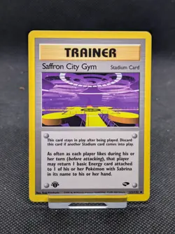 Pokemon Cards Gym Challenge 1st Edition Saffron City Gym 122/132 WOTC NM - Image 1