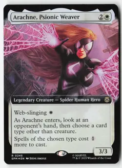 Arachne, Psionic Weaver (Extended Art) #245 (Foil) (NM) Spider-Man SPM Magic MTG - Image 1