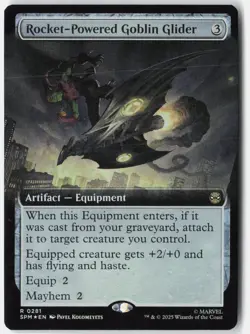 Rocket-Powered Goblin Glider (Extended Art) 281 Marvel's Spider-Man MTG Foil NM - Image 1