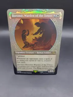 MTG FOIL Boromir, Warden of the Tower(#302) Showcase - The Lord of the Rings - Image 1