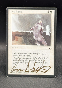 Holy Light - MTG Magic LP - The Dark - Drew Tucker Gold Autograph - Image 1
