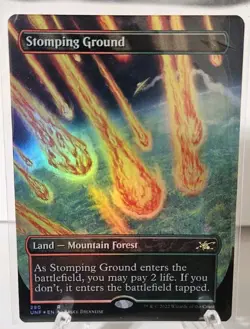 Wizards of the Coast MTG Unfinity Stomping Ground 280 Borderless Foil Rare EN - Image 1