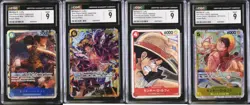 4 CGC 9 One Piece Luffy Slabs OP02-062 OP10-118 P-022 ST13-015 Jpn - Image 1