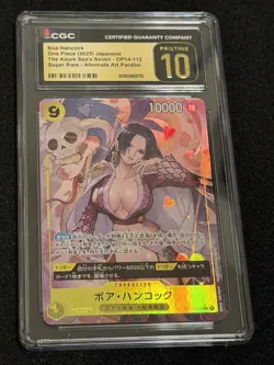 One Piece Boa Hancock OP14-112 SR Alt Art CGC10 Pristine Azure Sea's Seven JPN - Image 2