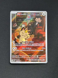 Team Rockets Meowth 203/18 - Destined Rivals - Illustration Rare Near Mint Card - Image 1