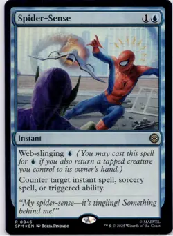 Spider-Sense (FOIL) SPM #46 Rare Marvel's Spider-Man Magic: The Gathering NM - Image 1