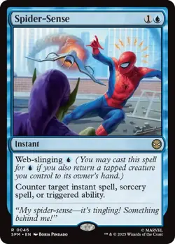 Spider-Sense (FOIL) SPM #46 Rare Marvel's Spider-Man Magic: The Gathering NM - Image 3