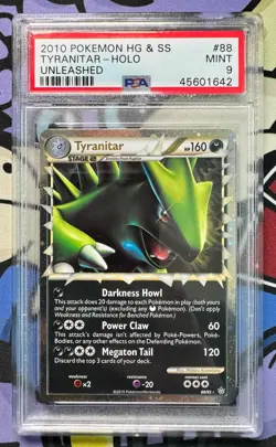 Tyranitar Prime 88/123 PSA 9 Heartgold & Soulsilver Unleashed Pokemon - Image 1