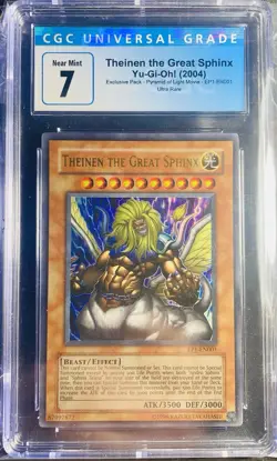 CGC 7 Theinen the Great Sphinx EP1-EN001 Exclusive Ultra Rare Yu-Gi-Oh! YuGiOh - Image 1