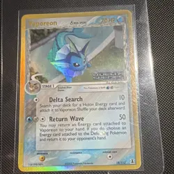Pokemon TCG Vaporeon EX Delta Species 18/113 Holo Rare English 2005 PSA - Image 2