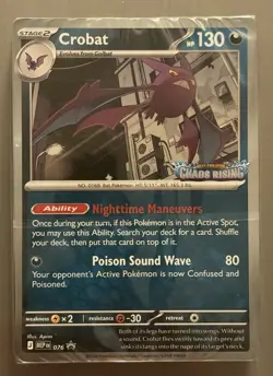 Pokemon Chaos Rising Crobat 076 Prerelease Stamped Sealed Deck Build and Battle - Image 1