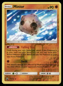 2018 Pokemon Minior Uncommon Celestial Storm 83/168 Reverse Holo NM - Image 1