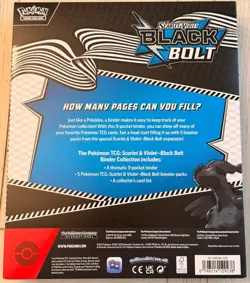 Pokemon Scarlet & Violet Black Bolt Binder Collection New Sealed! - Image 2
