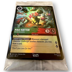 2026 Disney Lorcana D23 Promo MAD HATTER 16/D23 EN-7 Gold Member Exclusive Card - Image 2