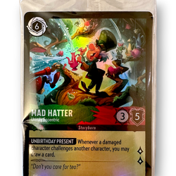 2026 Disney Lorcana D23 Promo MAD HATTER 16/D23 EN-7 Gold Member Exclusive Card - Image 3