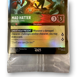 2026 Disney Lorcana D23 Promo MAD HATTER 16/D23 EN-7 Gold Member Exclusive Card - Image 5