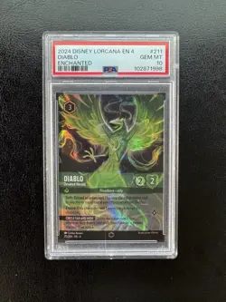 Disney Lorcana Diablo Devoted Herald 211/204 Enchanted PSA 10 GEM MINT - Image 1