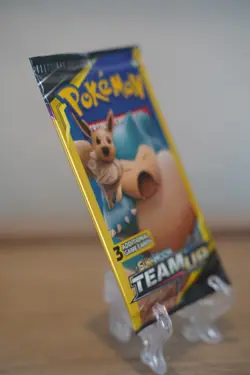 7.78g Pokemon TCG Team Up Mini Booster Pack 3 Card Snorlax Eevee Art Sealed - Image 5