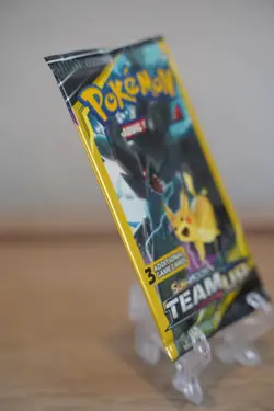 7.79g Pokemon TCG Team Up Mini Booster Pack 3 Card Reshiram Pikachu Art Sealed - Image 5