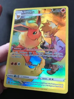 Flareon TG01/TG30 Brilliant Stars Trainer Gallery FULL ART HOLO Pokemon Card NM - Image 3