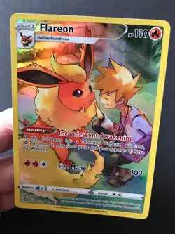 Flareon TG01/TG30 Brilliant Stars Trainer Gallery FULL ART HOLO Pokemon Card NM - Image 4