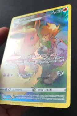 Flareon TG01/TG30 Brilliant Stars Trainer Gallery FULL ART HOLO Pokemon Card NM - Image 5