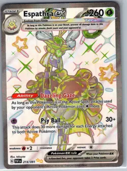 Espathra ex 214/091 SV: Paldean Fates - Pokemon Card - NM - Image 1