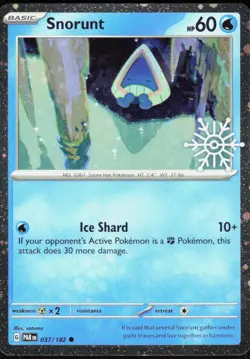Snorunt 037/182 Holo Common Miscellaneous Cards & Products Pokemon Near Mint - Image 1