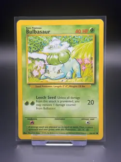 Bulbasaur 44/102 Base Set LP Pokemon Card TCG Vintage WOTC - Image 1