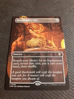Steelshaper's Gift *Borderless* - CMM-BF - NM - Magic The Gathering - MTG - Image 1