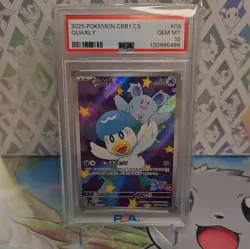 2025 Pokemon TCG CBB1 CS Quaxly #09 Promo Holo Chinese PSA 10 Graded - Image 1