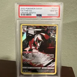 2023 POKEMON SWORD & SHIELD CROWN ZENITH #GG17 FULL ART/THIEVUL PSA 10 - Image 1