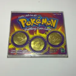 Tarnished Sealed Pokemon Battling Coin Game Each Set Is Different - Image 1