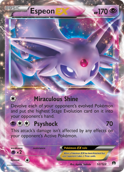 ESPEON EX 52/122 HOLO EX RARE BREAKPOINT POKEMON NM/M - Image 3