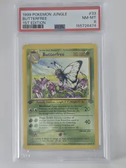 1999 Pokemon Jungle Butterfree 1st Edition PSA 8 NM-MT #33 - Image 4