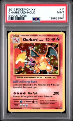 CHARIZARD HOLO 11/108 EVOLUTIONS POKEMON PSA 9 - Image 1