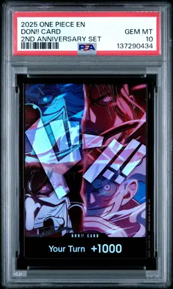 Don!! Card PSA10 2025 One Piece English Version 2nd Anniversary Set # - Image 1