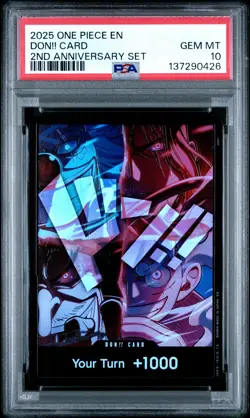 Don!! Card PSA10 2025 One Piece English Version 2nd Anniversary Set # - Image 1