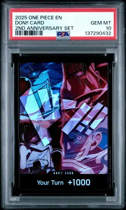 Don!! Card PSA10 2025 One Piece English Version 2nd Anniversary Set # - Image 1