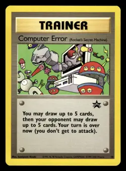 Computer Error (Rocket's Secret Machine) 16 Rare Black Star Promo Pokemon Card 1 - Image 1