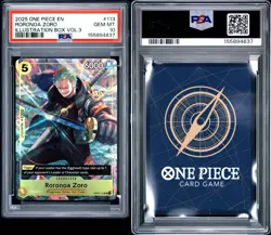 Roronoa Zoro (Illustration Box Vol.3) OP07-113 One Piece Promotion Cards PSA 10 - Image 3