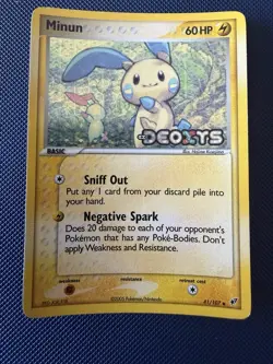 Pokemon Minum 41/107 EX Deoxys Reverse Holo - Image 1