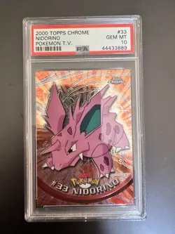 Topps 2000 Topps Chrome Pokemon T.V. Nidorino #33 Chrome PSA 10 - Image 1
