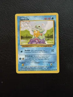 Pokemon TCG Squirtle Base Set 63/102 Regular ( 4th Print ) LP/NM - Image 1