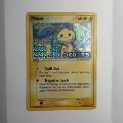 Minun 41/107 EX Deoxys Reverse Holo Uncommon 60 HP English Pokemon TCG 2005 - Image 1