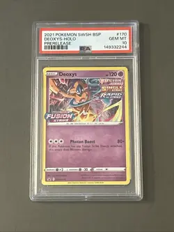 Pokemon TCG: 2021 Deoxys Prerelease SWSH170 : Sword & Shield Promo Holo PSA 10 - Image 1