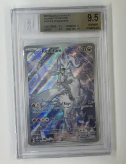2025 POKEMON JTG EN-JOURNEY TOGETHER ILLUSTRATION RARE #167 N'S RESHIRAM BGS 9.5 - Image 1