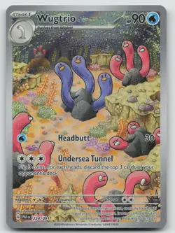 Wugtrio 224/091 Paldean Fates Pokemon Holo NM Illustration Rare - Image 1