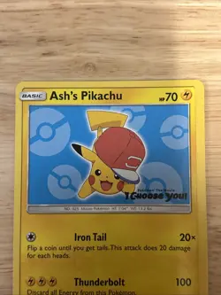 Pokemon TCG Ash's Pikachu SM114 Black Star Promo 2017 Nm - Image 3