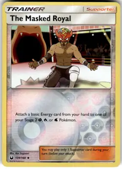 The Masked Royal 139/168 Uncommon Celestial Storm Pokemon Reverse Holo MP - Image 1